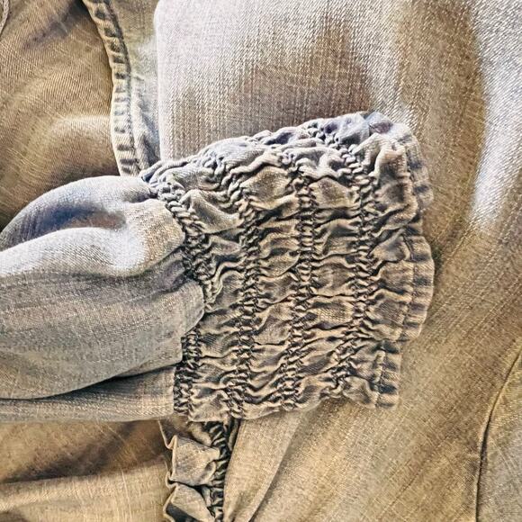 Cloth & Stone Denim Dress Belted Chambray Boho Minimalist Coastal Casual M - Picture 8 of 11